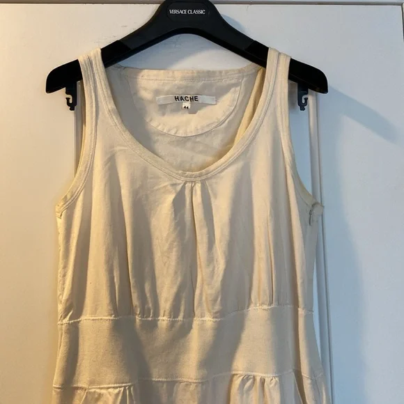 Hache Made in Italy 🇮🇹 💯 Cotton Dress Side Pockets Butter Soft Never Used